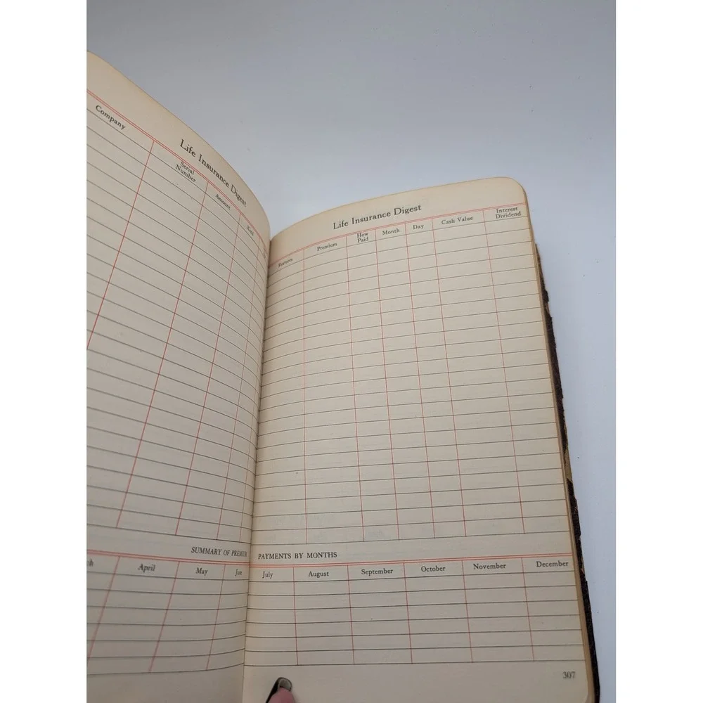 Vintage 1949 Executive Record and Travel Guide Statue of Liberty Brown Bigelow